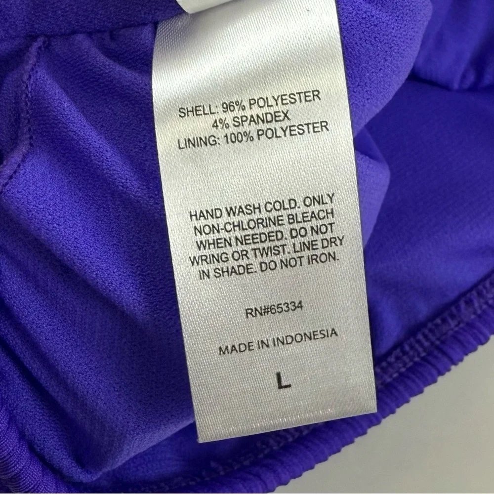 Salt + Cove Bikini Top Juniors Size Large Purple Ribbed One Strap Swim NWT
